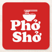 Phở Shở Rechteckiger Pappuntersetzer (Vorderseite)