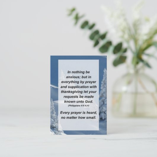 Ph. 4:6 In nichts ist ängstlich, sondern in allem Begleitkarte (Stehend Vorderseite)