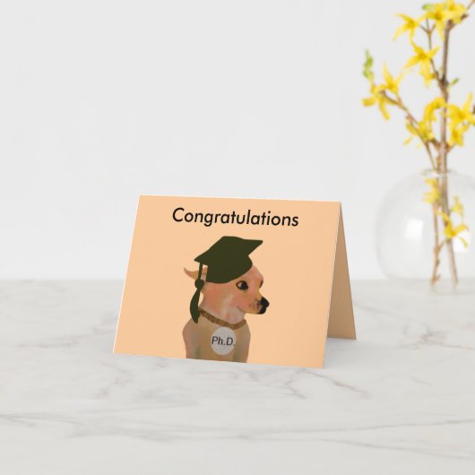 Ph.D. Abschluss-Karte Karte (Gelbe Blume)