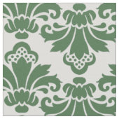 PH&D Antique Damask Fabric Dark Green/White Stoff (Nahaufnahme)