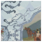 PH&D French Toile Fabric Foyer Blue Stoff (Nahaufnahme)