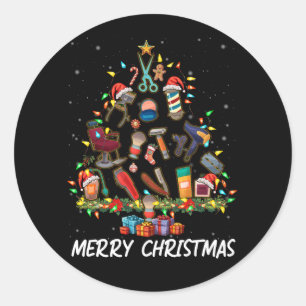 Ph Hair Stylist Merry Christmas Pajama Costume Hai Runder Aufkleber