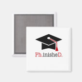 ph.inishe.d magnet (Vorderseite/Rückseite)