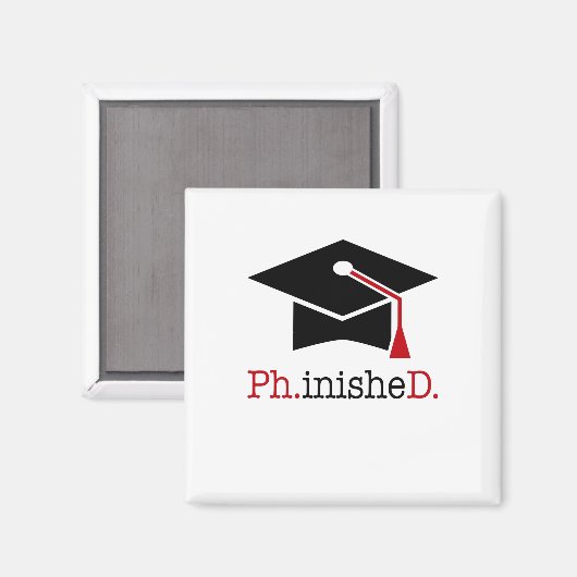 ph.inishe.d magnet (Vorderseite/Rückseite)