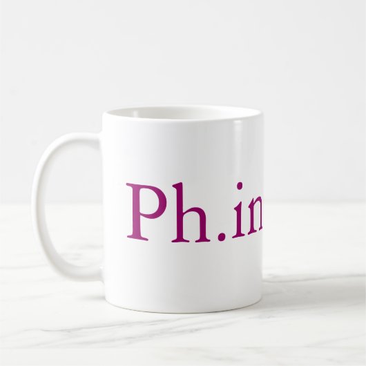 Ph.inishe.D PhD Fertigstellungs-Tasse Kaffeetasse (Links)