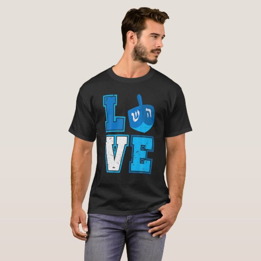 Ph Liebe Hanukkah Dreidel Happy Chanukkah Kostüm T-Shirt (Vorne ganz)