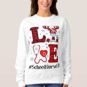 Ph Liebe Rentier School Krankenschwester Weihnacht Sweatshirt