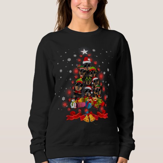 Ph Rottweilers Weihnachtsbaum Hund Xmas Kostüm Ki Sweatshirt (Vorderseite)