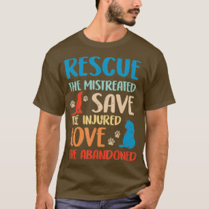 Ph Vintage Tierrettung Hund Katze Liebhaber Kostüm T-Shirt
