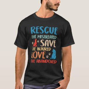 Ph Vintage Tierrettung Hund Katze Liebhaber Kostüm T-Shirt