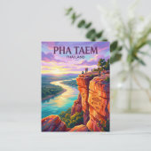 Pha Taem Nationalpark Thailand Postkarte (Stehend Vorderseite)