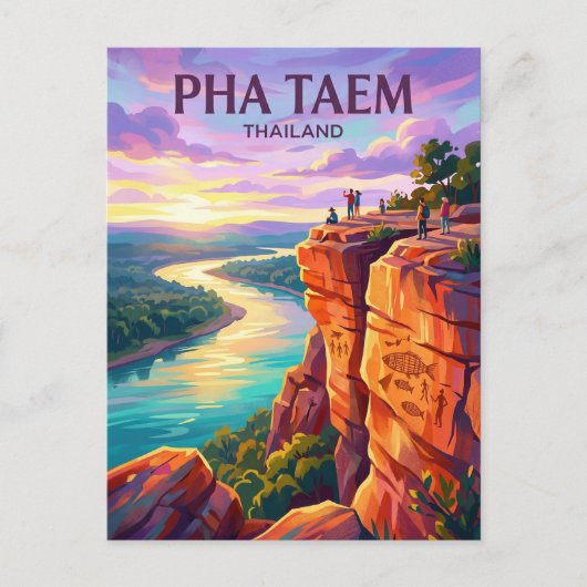 Pha Taem Nationalpark Thailand Postkarte (Vorderseite)