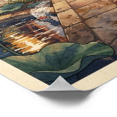 Pha That Luang Laos Vintage Reise Poster (Ecke)
