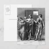 Phaedra, Theseus und Hippolytus Postkarte (Vorne/Hinten)