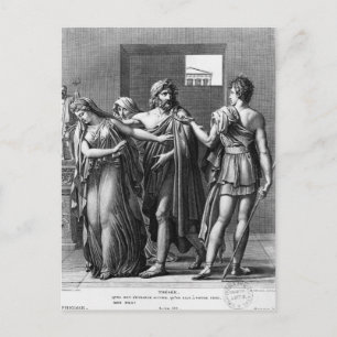 Phaedra, Theseus und Hippolytus Postkarte