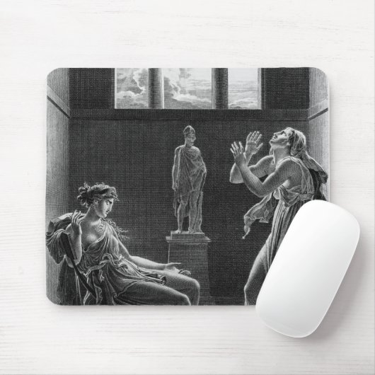 Phaedra und Oenone, Illustration von Tat I Mousepad (Mit Mouse)
