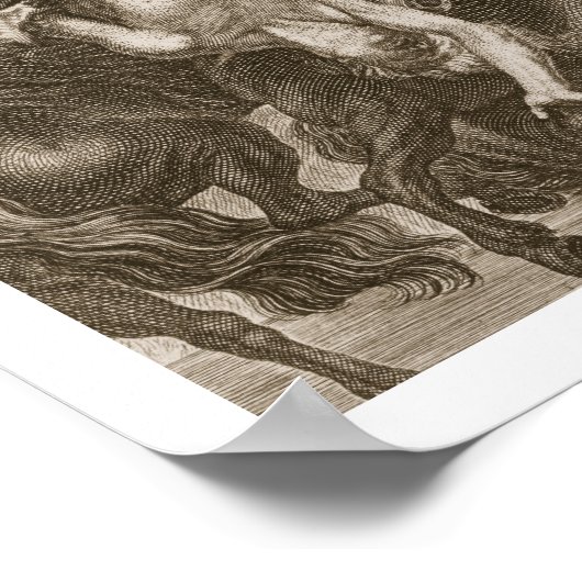 Phaeton Struck Down by Jupiter's Thunderbolt, 1731 Poster (Ecke)