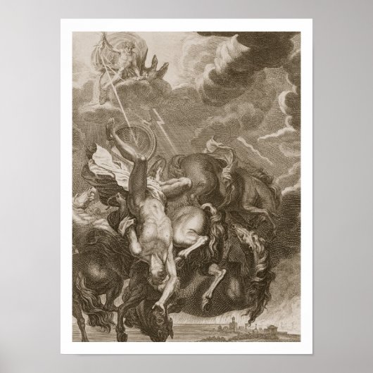 Phaeton Struck Down by Jupiter's Thunderbolt, 1731 Poster (Vorne)