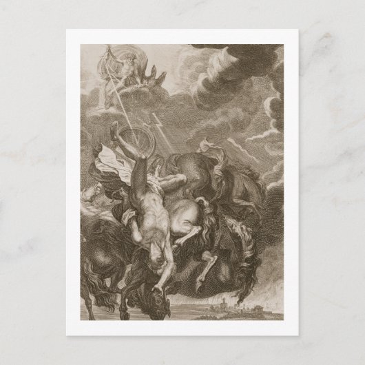 Phaeton Struck Down by Jupiter's Thunderbolt, 1731 Postkarte (Vorderseite)