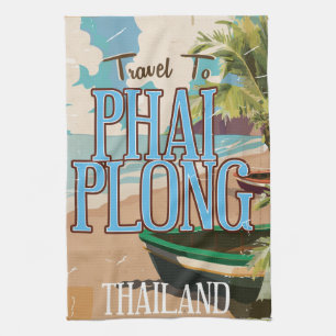 Phai Plong thailand Vintage Reise Poster Kunst. Geschirrtuch