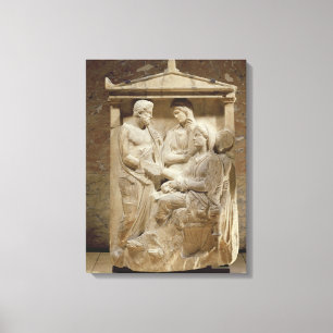Phainippos und Mnesarete Grabstein, der Familie Leinwanddruck