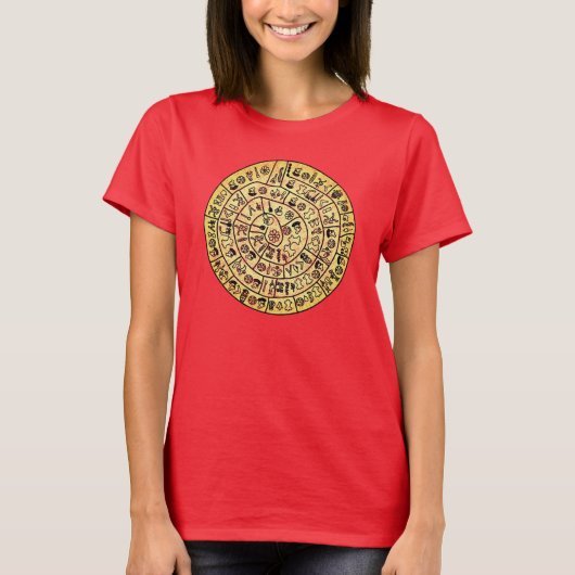 Phaistos Disk von Minoan Krete Distressed T-Shir T-Shirt (Vorderseite)