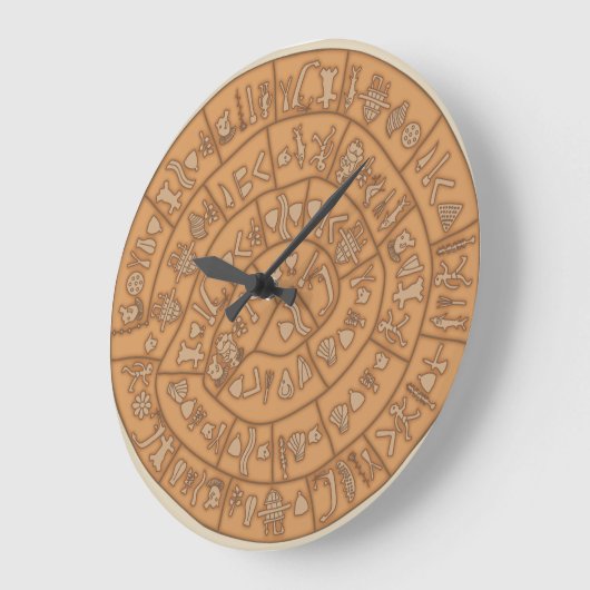 Phaistos-Diskette Große Wanduhr (Winkel)