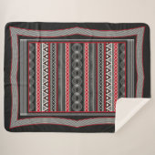 Phaistos Ritual: Minoan Black & Red Sherpa Blanket Sherpadecke (Vorderseite (Horizontal))