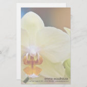 Phalaenopse Orchid Briefpapier (Vorne/Hinten)