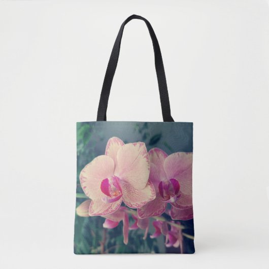 Phalaenopsis polka dot pink Blume floral Tasche (Vorderseite)