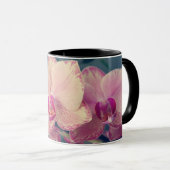 Phalaenopsis polka dot pink Blume floral Tasse (VorderseiteRechts)