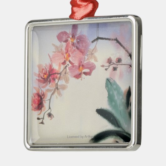 Phalaenopsis Silbernes Ornament (Links)