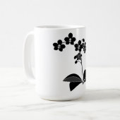 Phalaenopsis Silhouette Kaffee Tasse (Vorderseite Links)