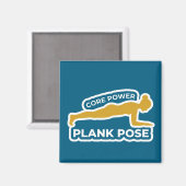 Phalakasana Plank Pose • Core Power Yoga Magnet (Vorderseite/Rückseite)