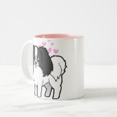 Phalene/Japanerchin-Liebe Zweifarbige Tasse (Vorderseite Links)