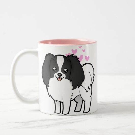 Phalene/Japanerchin-Liebe Zweifarbige Tasse (Links)