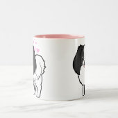 Phalene/Japanerchin-Liebe Zweifarbige Tasse (Mittel)