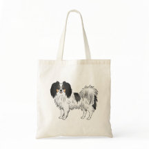 Phalène mit Tricolor Details wenig Fluffy Hund