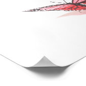 Phalene Papillon mit Butterfly Poster (Ecke)