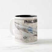 Phalsbourg Flughafen (Frankreich) Zweifarbige Tasse (Vorderseite Links)
