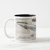 Phalsbourg Flughafen (Frankreich) Zweifarbige Tasse (Links)