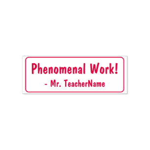 "Phänomenale Arbeit!" Briefmarke aus Gummi Permastempel