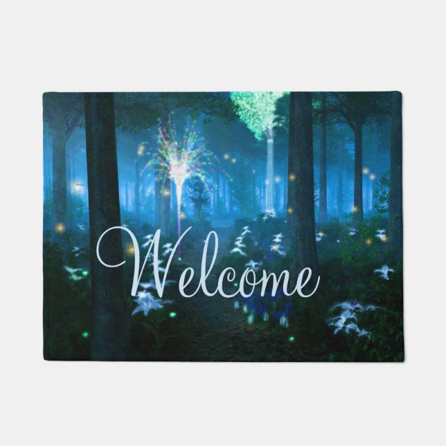 Phantasie: Nacht in Fairy Land Doormat Fußmatte (Vorderseite)