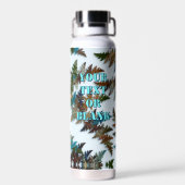Phantasievolle fraktale Arktis-Tarnung Trinkflasche (Rückseite)