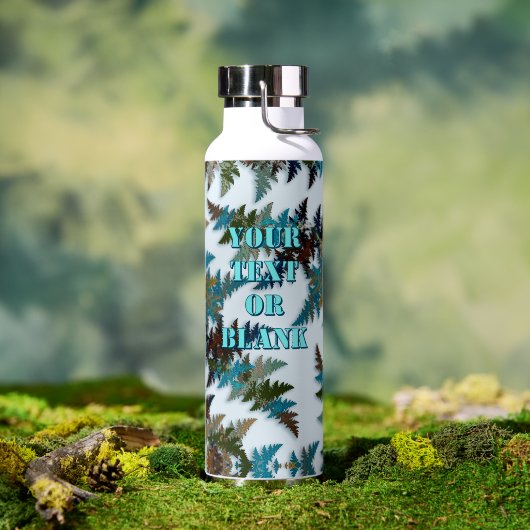 Phantasievolle fraktale Arktis-Tarnung Trinkflasche (Außenbereich (gedreht))