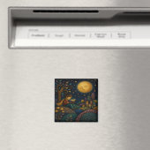 PHANTASIEVOLLER JUNGE LESEND UNTER DEM MOND MAGNET (In Situ (Geschirrspüler))