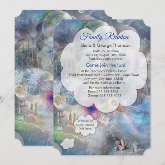 Phantasmagoria Fantasy Einladung (Vorne/Hinten)