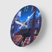 Phantastes: Hof der Palastuhr Runde Wanduhr (Winkel)