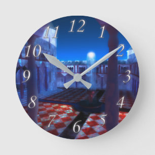 Phantastes: Hof der Palastuhr Runde Wanduhr