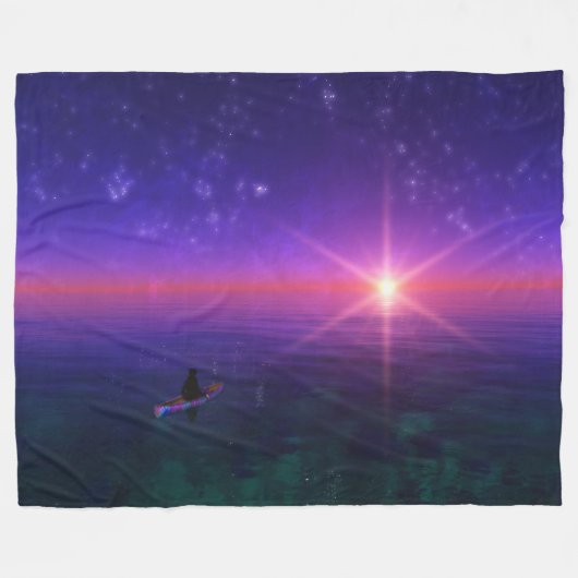Phantasti: Auf dem See Fleece Blanket (Vorderseite (Horizontal))